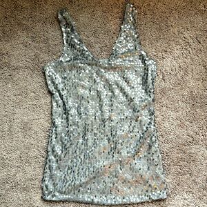 Charlotte Russe Medium Gray/Silver Sparkle top